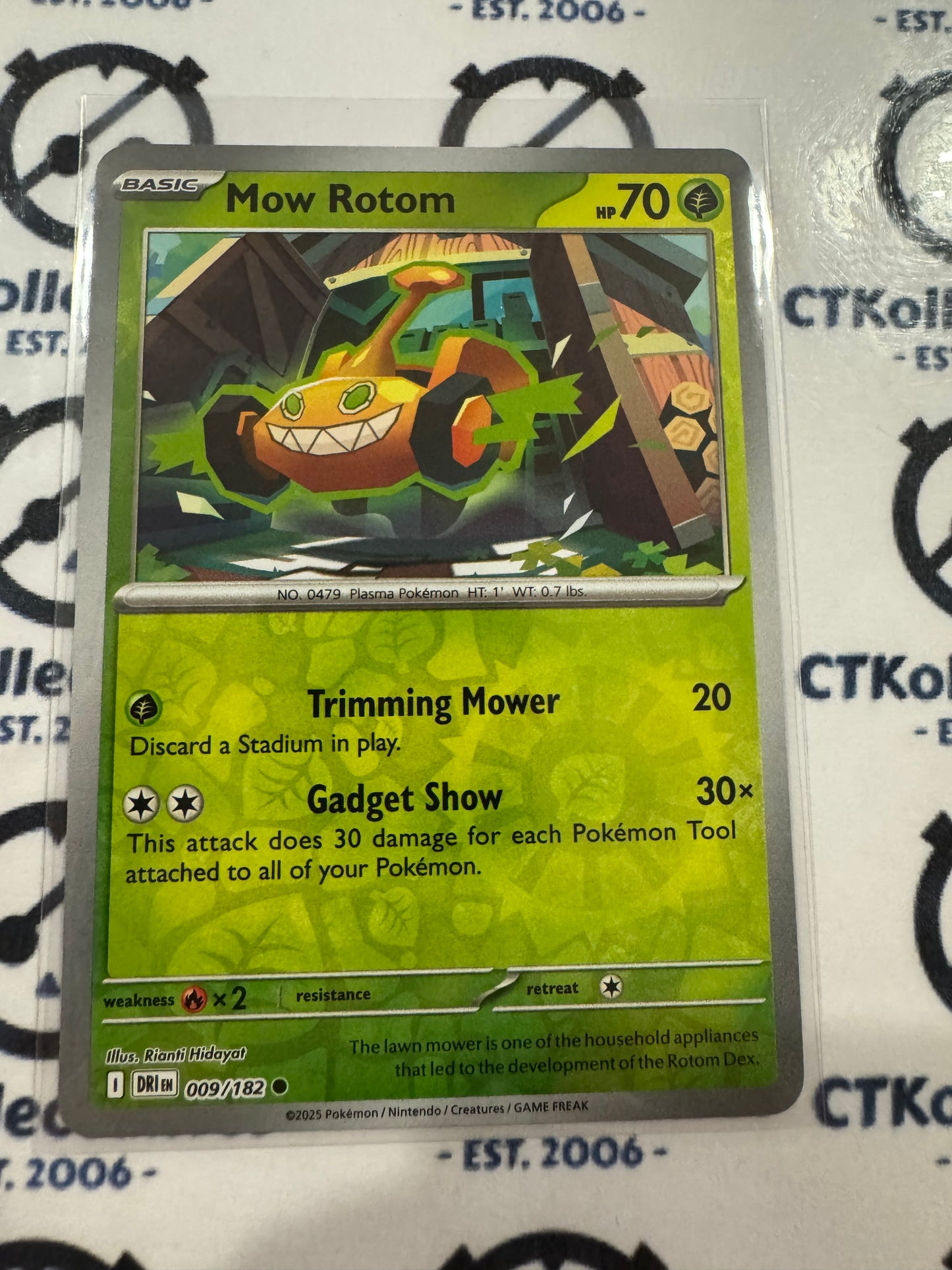 Mow Rotom Reverse Holo #009/182 Scarlet & Violet Destined Rivals