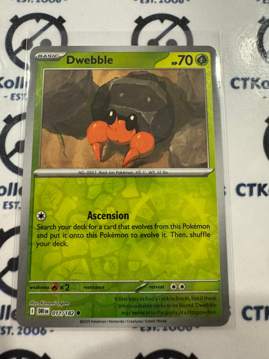 Dwebble Reverse Holo #011/182 Scarlet & Violet Destined Rivals