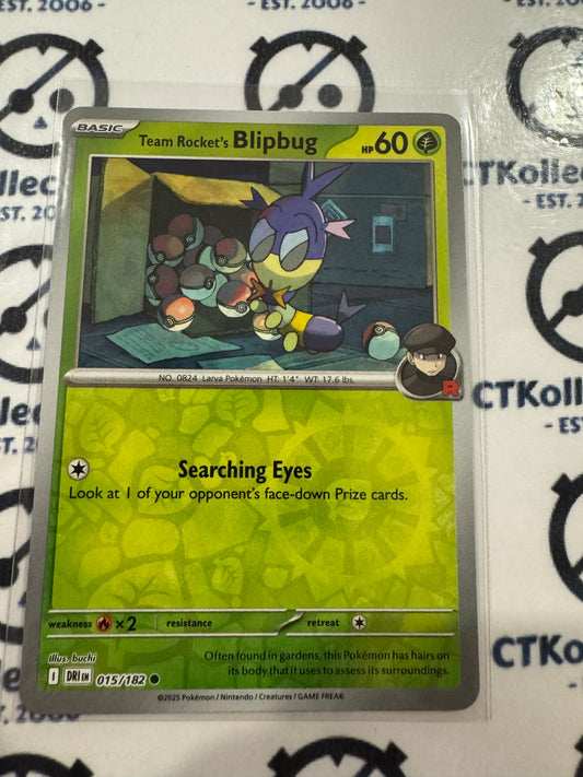 Team's Rocket Blipbug Reverse Holo #015/182 Scarlet & Violet Destined Rivals