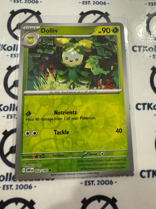 Dolliv Reverse Holo #022/182 Scarlet & Violet Destined Rivals