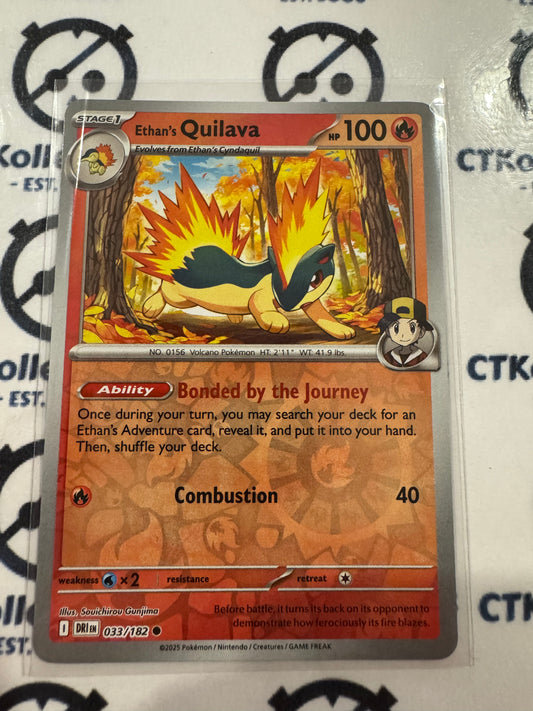 Ethan's Quilava Reverse Holo #033/182 Scarlet & Violet Destined Rivals