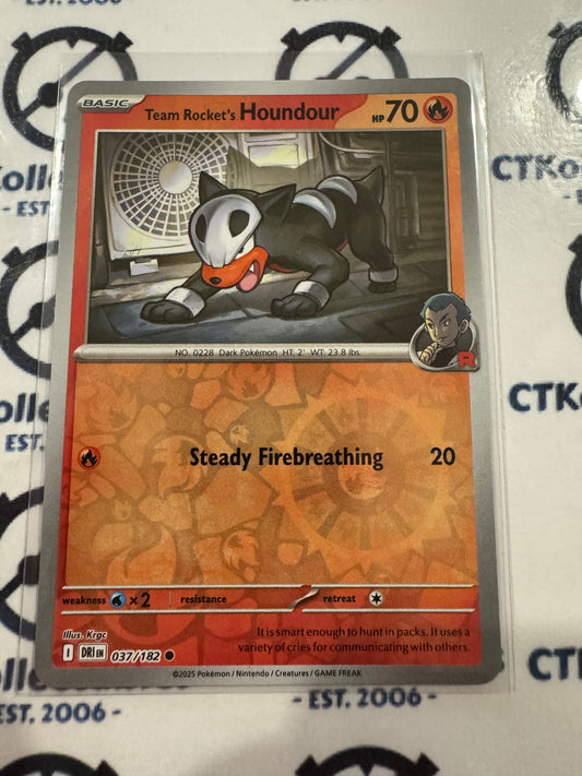 Team Rocket's Houndour Reverse Holo #037/182 Scarlet & Violet Destined Rivals