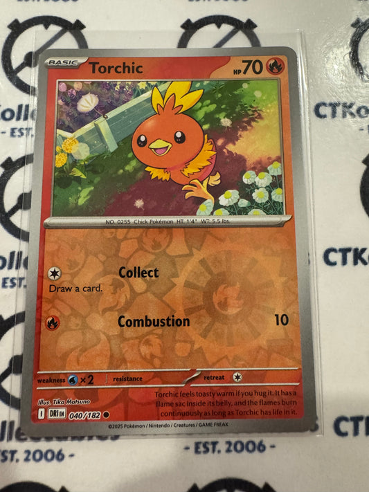 Torchic Reverse Holo #040/182 Scarlet & Violet Destined Rivals