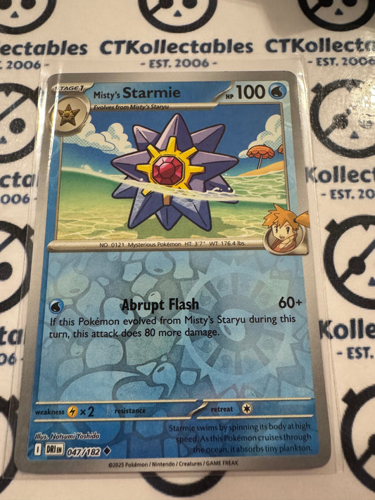 Misty's Starmie Reverse Holo #047/182 Scarlet & Violet Destined Rivals