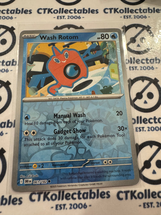 Wash Rotom Reverse Holo #061/182 Scarlet & Violet Destined Rivals