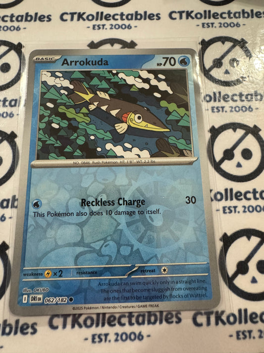 Arrokuda Reverse Holo #062/182 Scarlet & Violet Destined Rivals