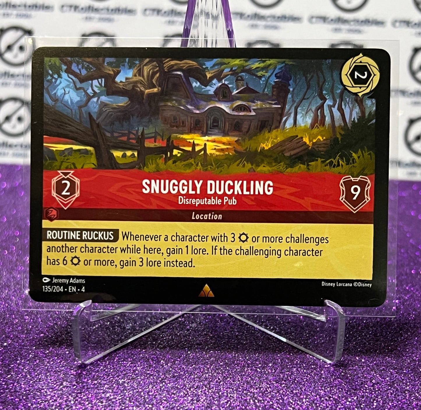 2024 DISNEY LORCANA URSULA'S RETURN SNUGGLY DUCKLING # 135/204 RARE NON-FOIL GAME CARD