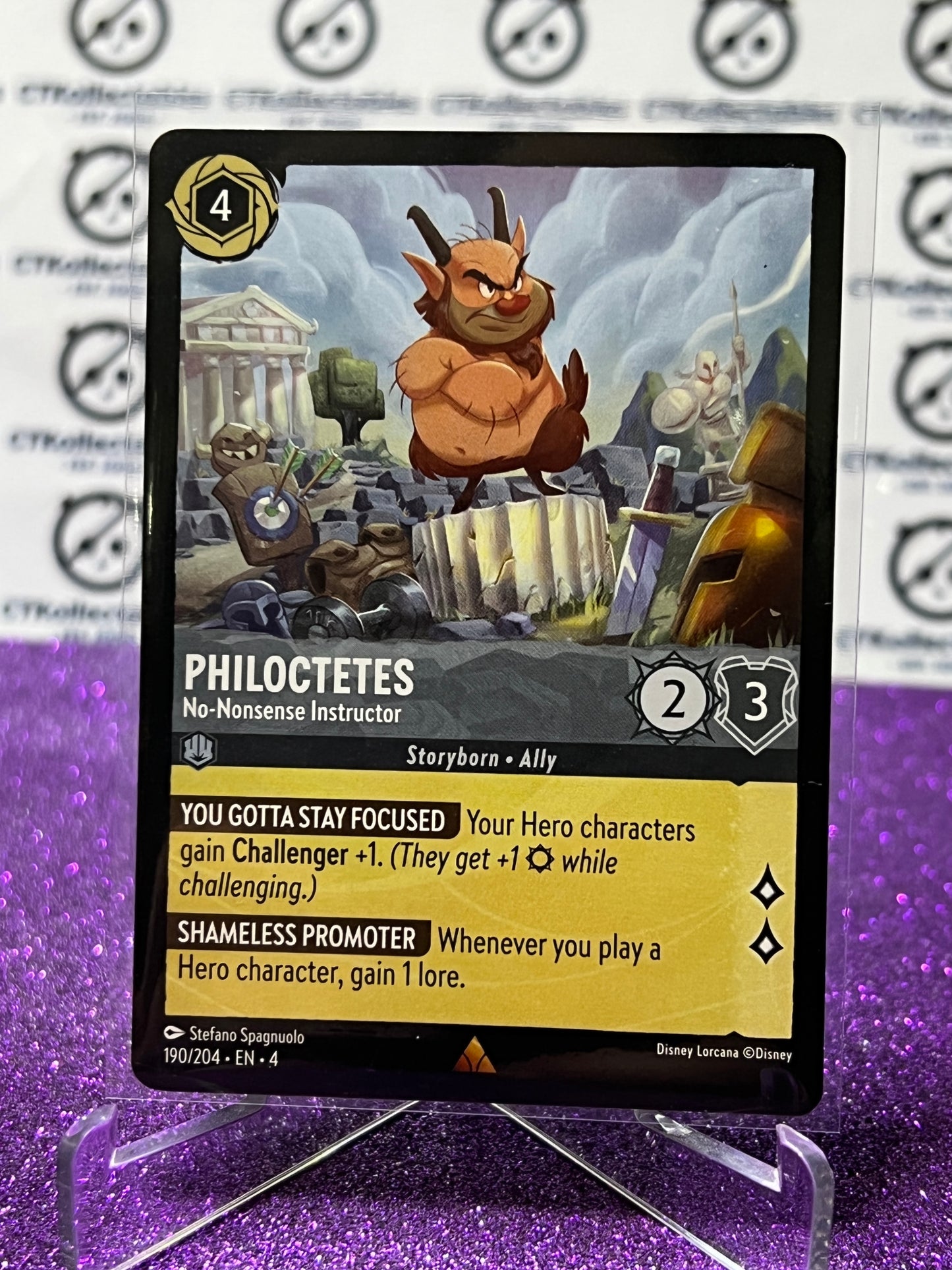 2024 DISNEY LORCANA URSULA'S RETURN PHILOCTETES # 190/204 RARE NON-FOIL GAME CARD