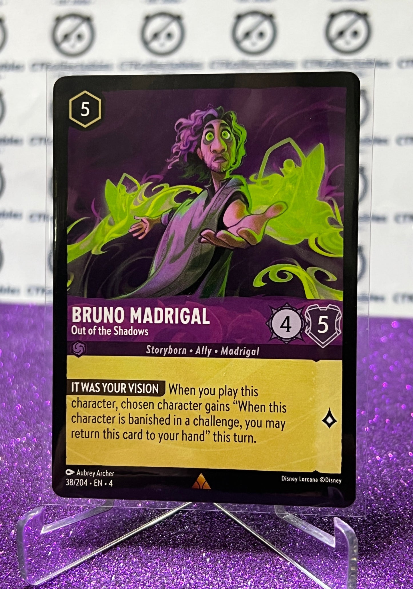 2024 DISNEY LORCANA URSULA'S RETURN BRUNO MADRIGAL # 38/204 RARE NON-FOIL GAME CARD