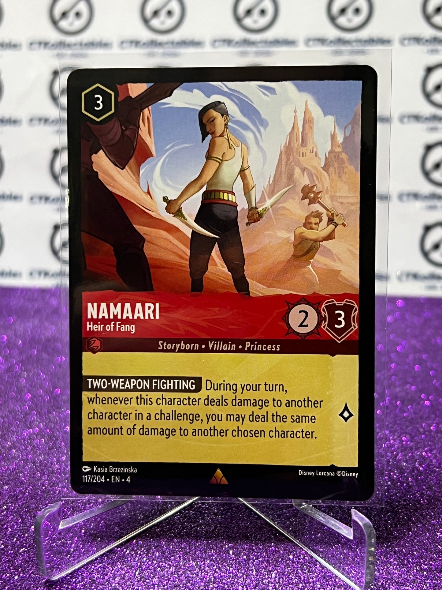 2024 DISNEY LORCANA URSULA'S RETURN NAMAARI # 117/204 RARE NON-FOIL GAME CARD