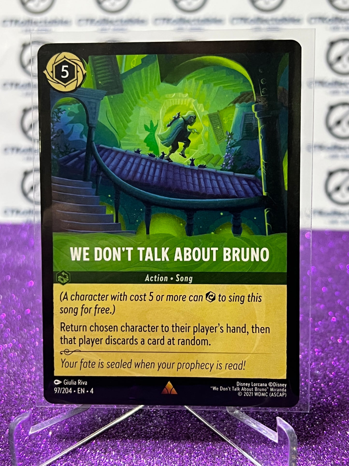 2024 DISNEY LORCANA URSULA'S RETURN WE DON'T TALK ABOUT BRUNO # 97/204 RARE NON-FOIL GAME CARD
