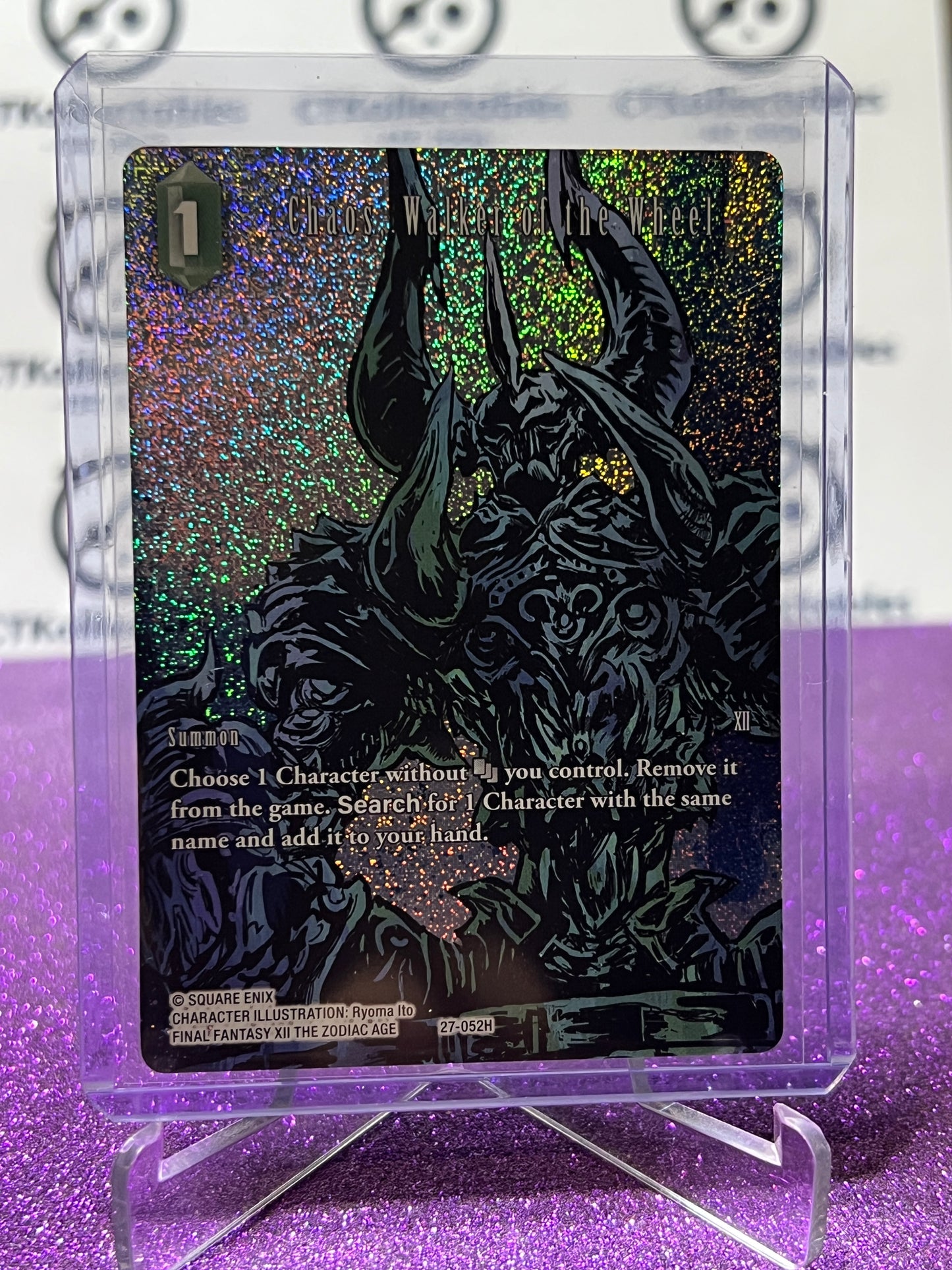 2026 FINAL FANTASY JOURNEY OF DISCOVERY TCG CHAOS WALKER OF THE WHEEL # 27-052H HERO FULL ART FOIL CARD