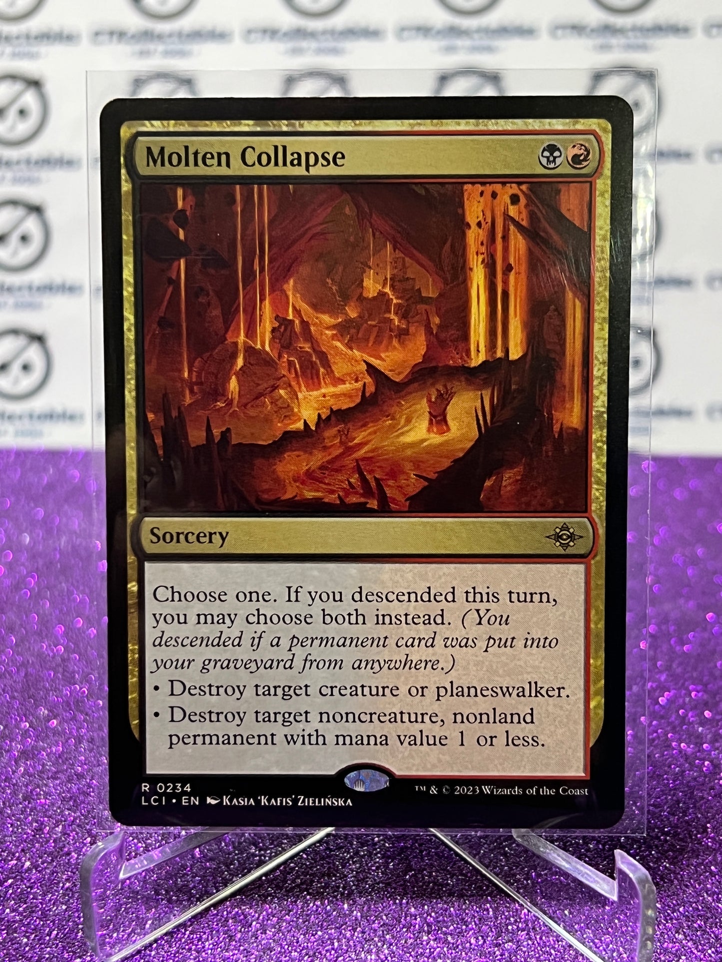 2023 MAGIC THE GATHERING THE LOST CAVERNS OF IXALAN MOLTEN COLLAPSE # R 0234 NON-FOIL SORCERY CARD