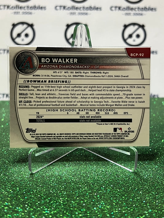 2026 BOWMAN CHROME BO WALKER 1ST # BCP-92 ARIZONA DIAMONDBACKS BASEBALL CARD