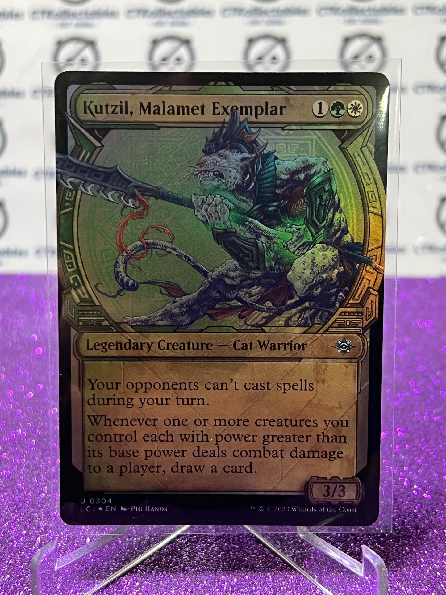 2023 MAGIC THE GATHERING THE LOST CAVERNS OF IXALAN KUTZIL, MALAMET EXEMPLAR # U 0304 FOIL LEGENDARY CREATURE-CAT WARRIOR CARD