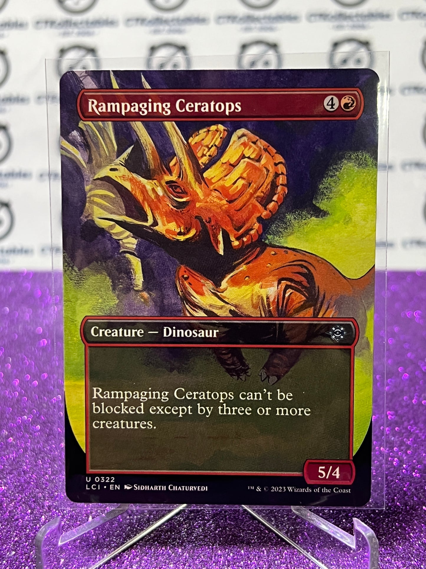 2023 MAGIC THE GATHERING THE LOST CAVERNS OF IXALAN RAMPAGING CERATOPS # U 0322 NON-FOIL CREATURE - DINOSAUR CARD