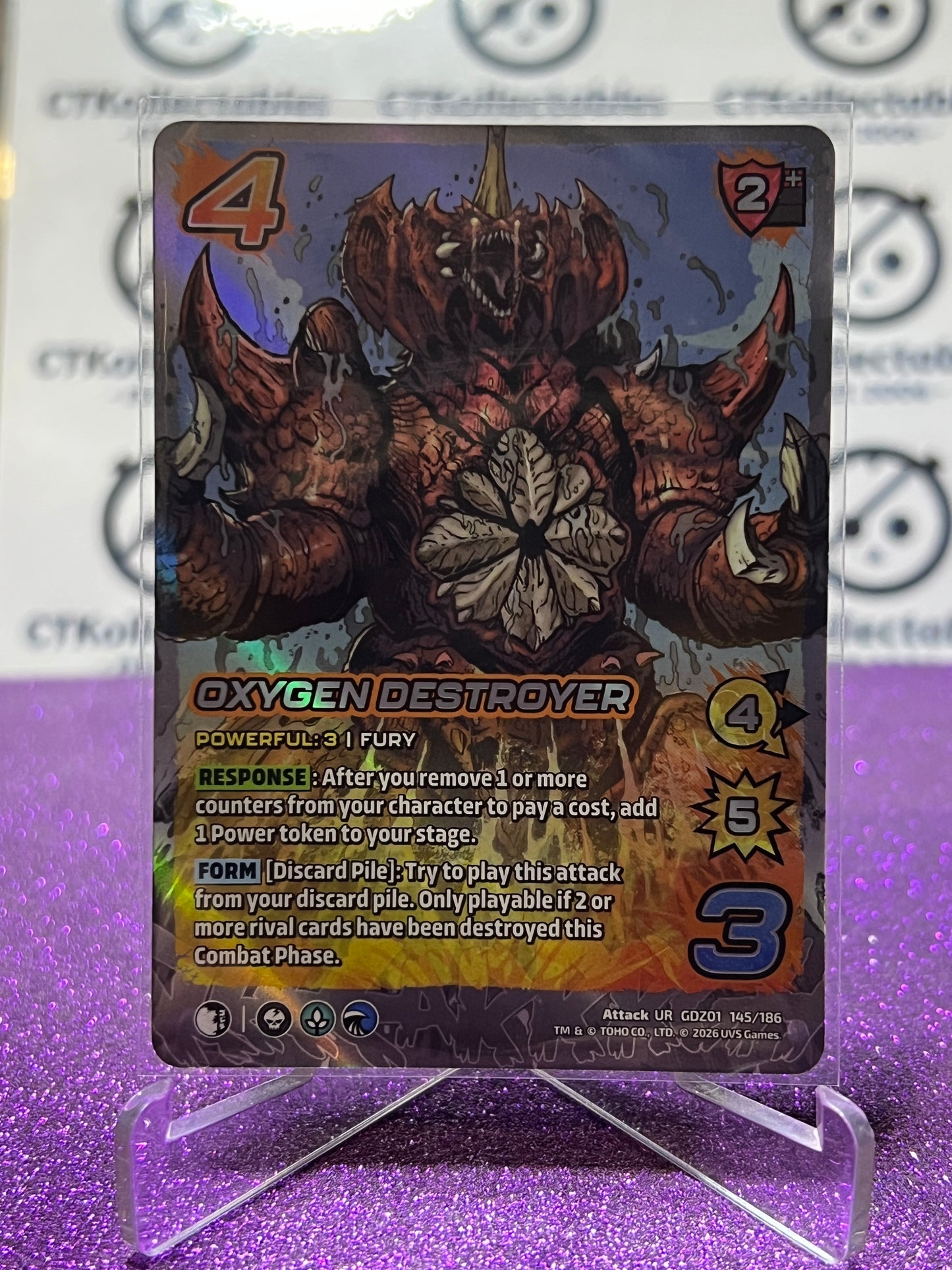 2026 UNIVERSUS OXYGEN DESTROYER # UR GDZ01 145/186 FOIL GAME TRADING CARD