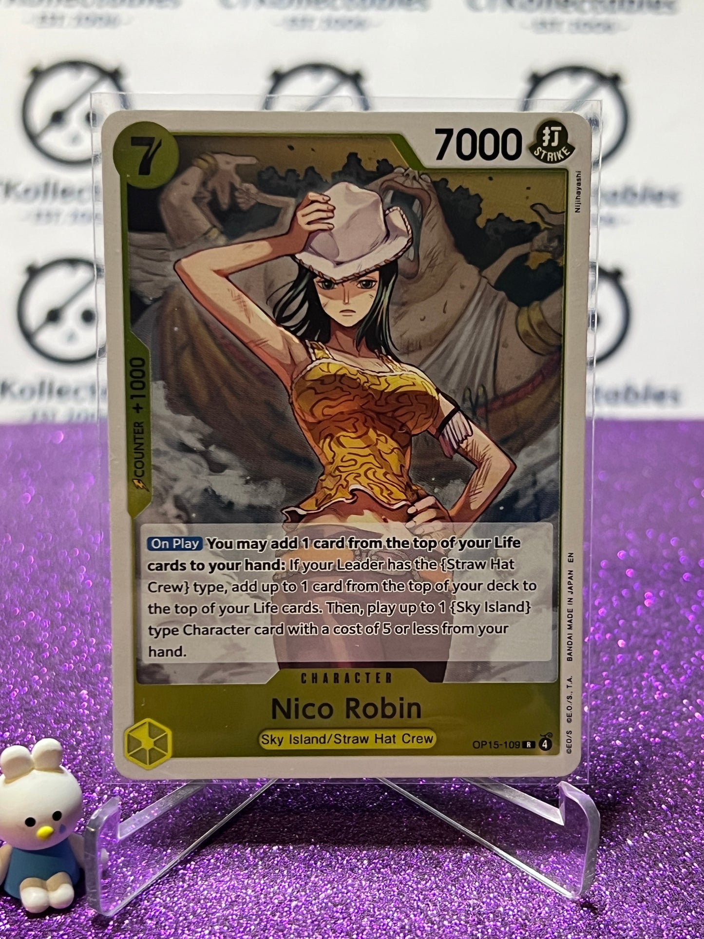 2026 ONE PIECE ADVENTURE ON KAMI'S ISLAND NICO ROBIN # OP15-109 R FOIL TCG CARD
