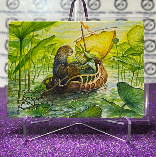 2024 MAGIC THE GATHERING BLOOMBURROW RUN AWAY TOGETHER # 11/54 ART SERIES GOLD SCRIPT OMAR RAYYAN CARD