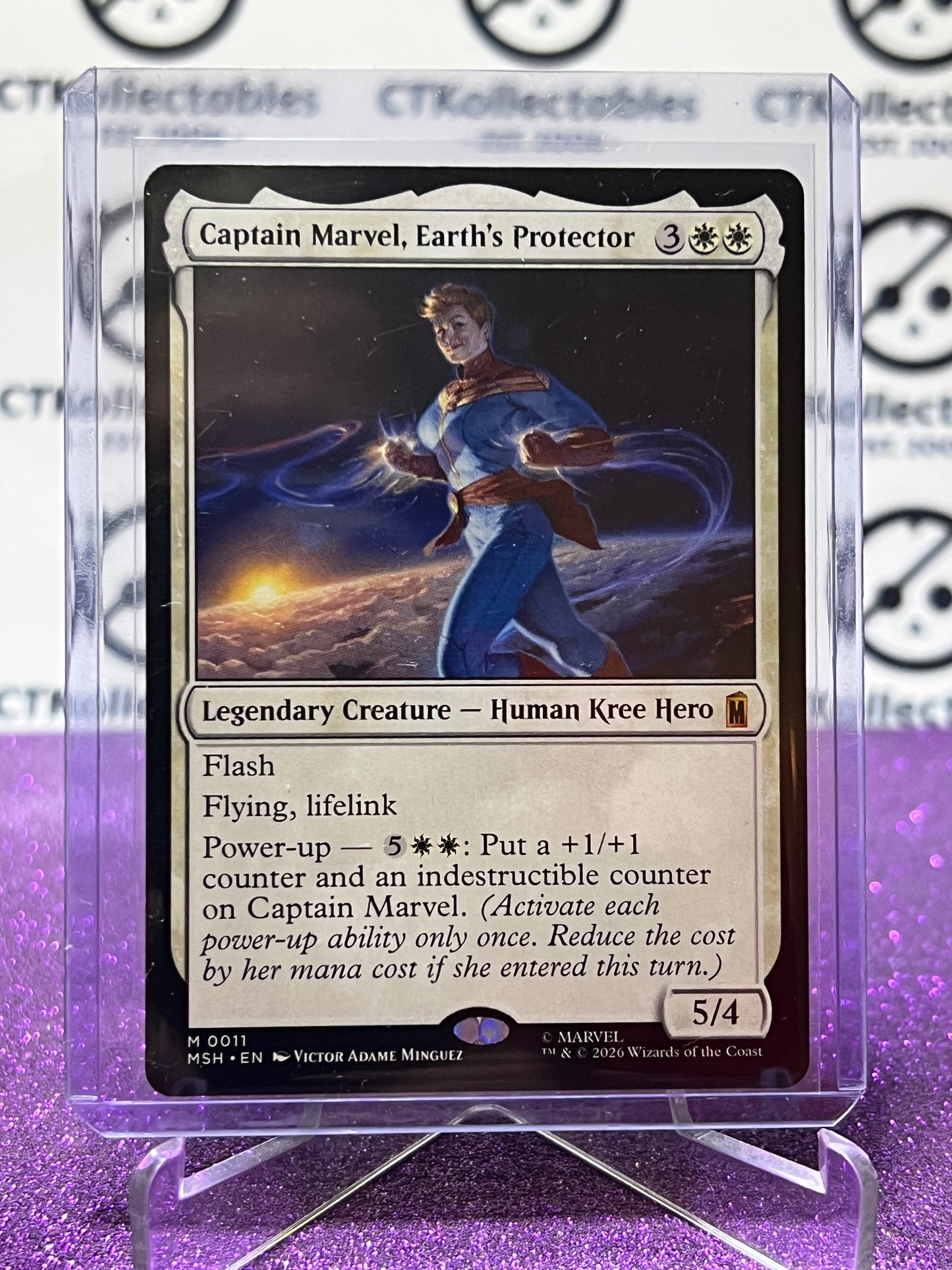 2026 MAGIC THE GATHERING / MARVEL SUPER HEROES CAPTAIN MARVEL, EARTH'S PROTECTOR # M 0011 MYSTIC NON-FOIL CARD