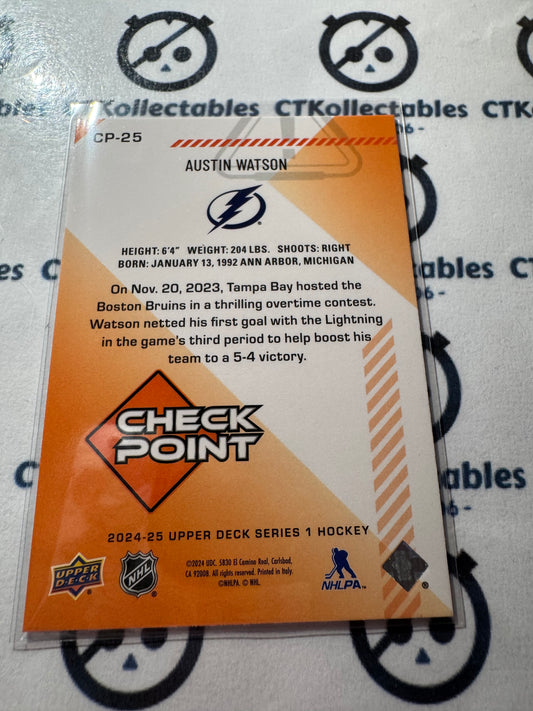 2024-25 Upper Deck Hockey Austin Watson Check Point #CP-25 Lightning