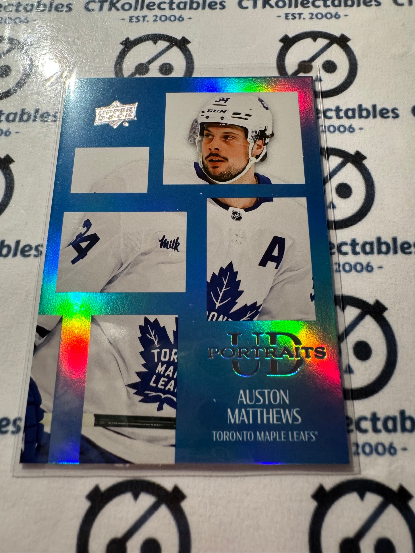2024-25 Upper Deck Hockey Auston Matthews UD Portraits #P-12 Maple Leafs