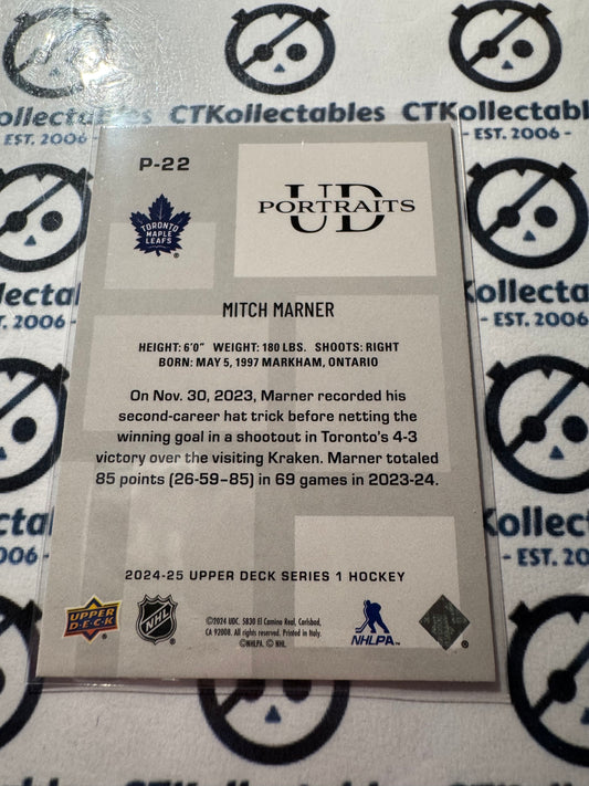 2024-25 Upper Deck Hockey Mitch Marner UD Portraits #P-22 Maple Leafs
