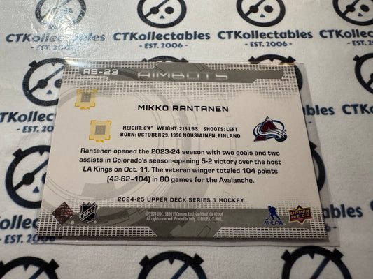 2024-25 Upper Deck Hockey Mikko Rantanen AIMBOTS #AB-23 Avalanche