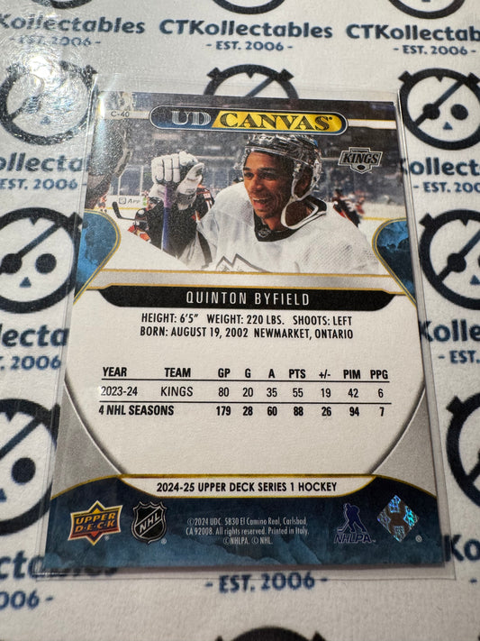 2024-25 Upper Deck Hockey Quinton Byfield UD CANVAS #C-40 Kings