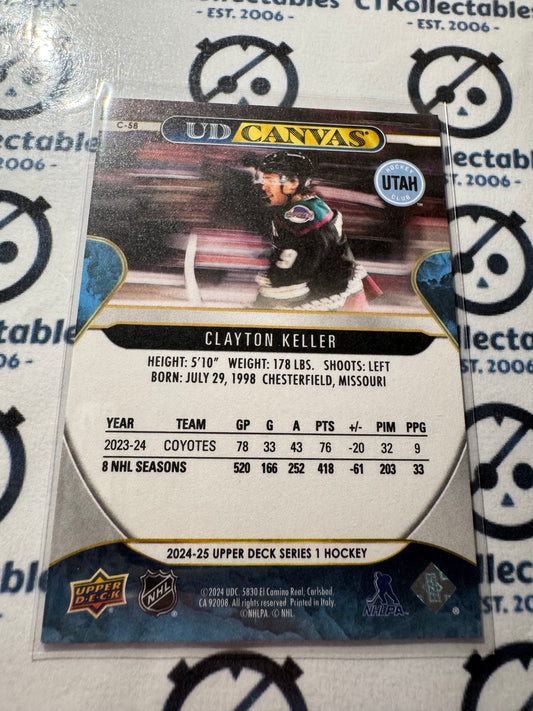2024-25 Upper Deck Hockey Clayton Keller UD CANVAS #C-58 UTAH