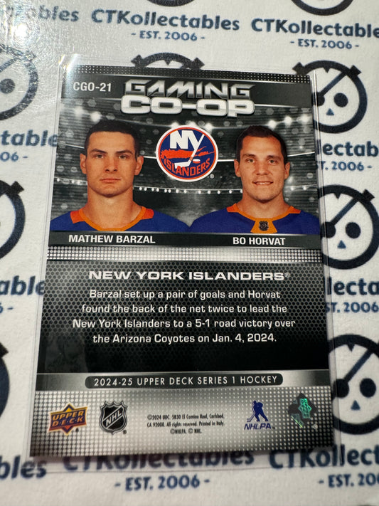 2024-25 Upper Deck Hockey Barzal/Horvat Gaming CO-OP #CGO-21 Islanders