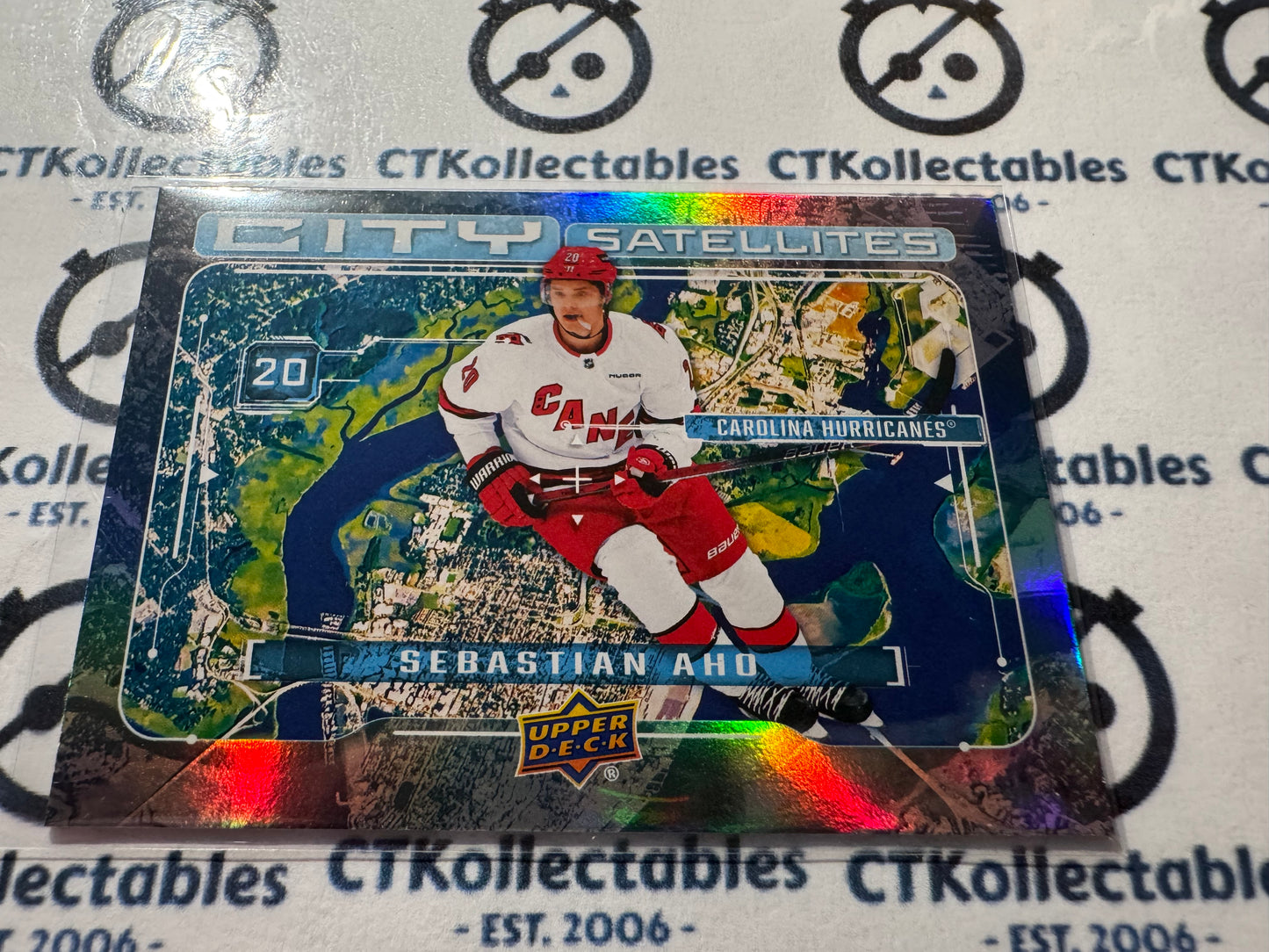 2024-25 Upper Deck Hockey Sebastian Aho City Satellites #CS-17 Hurricanes
