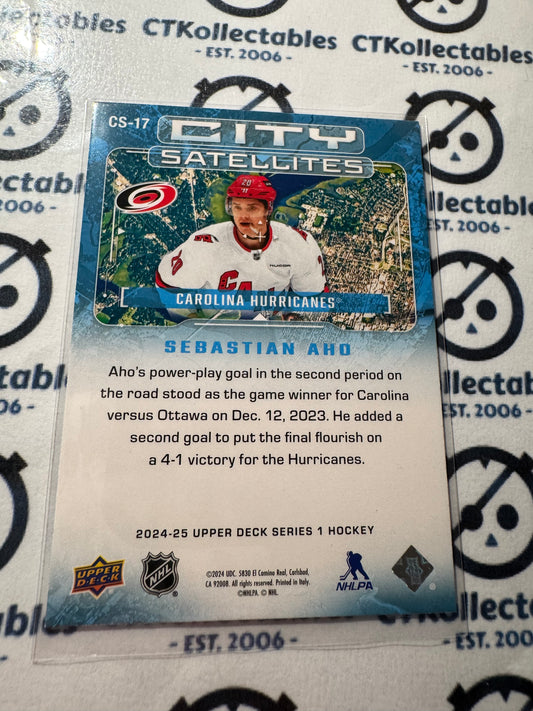 2024-25 Upper Deck Hockey Sebastian Aho City Satellites #CS-17 Hurricanes