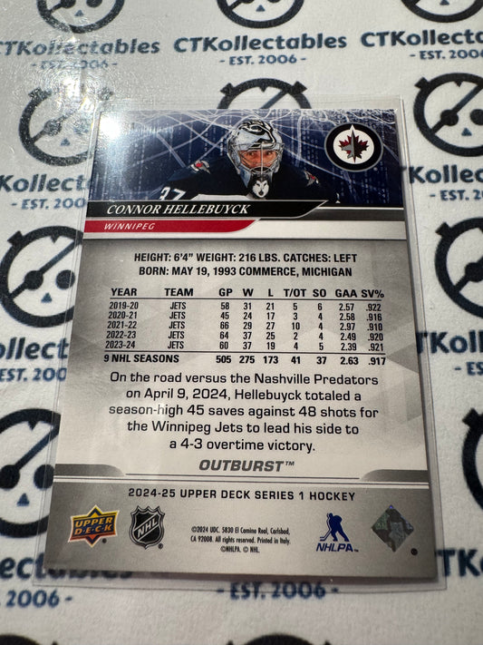 2024-25 Upper Deck Hockey Connor Hellebuyck Silver OUTBURST #194 Jets