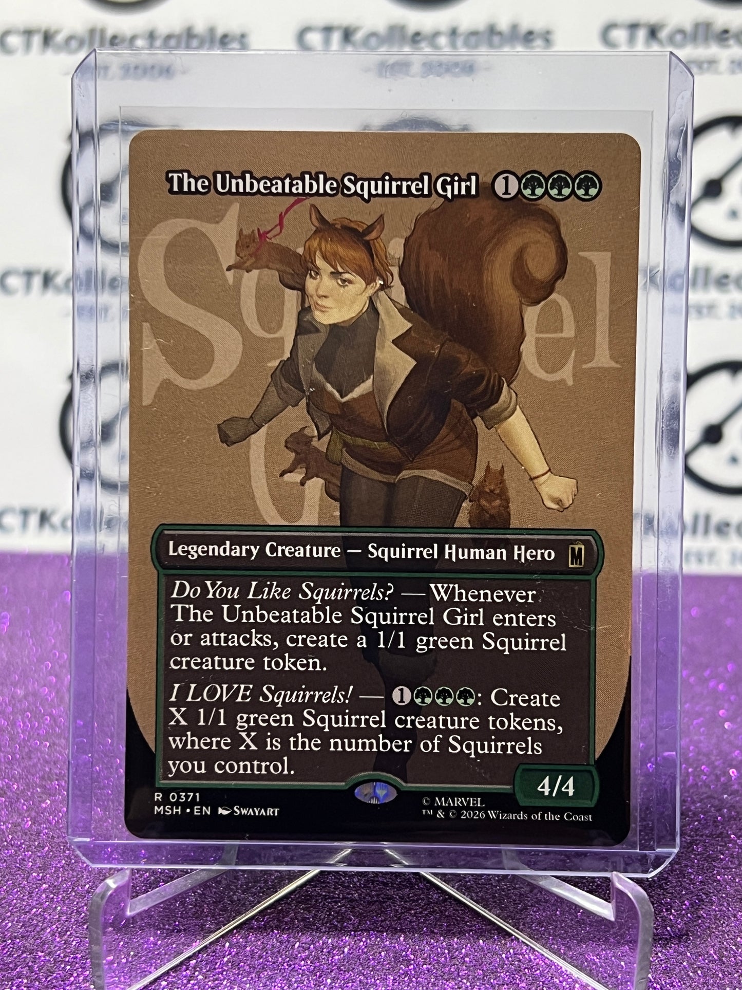 2026 MAGIC THE GATHERING / MARVEL SUPER HEROES THE UNBEATABLE SQUIRREL GIRL # R 0371 NON-FOIL BORDERLESS CARD