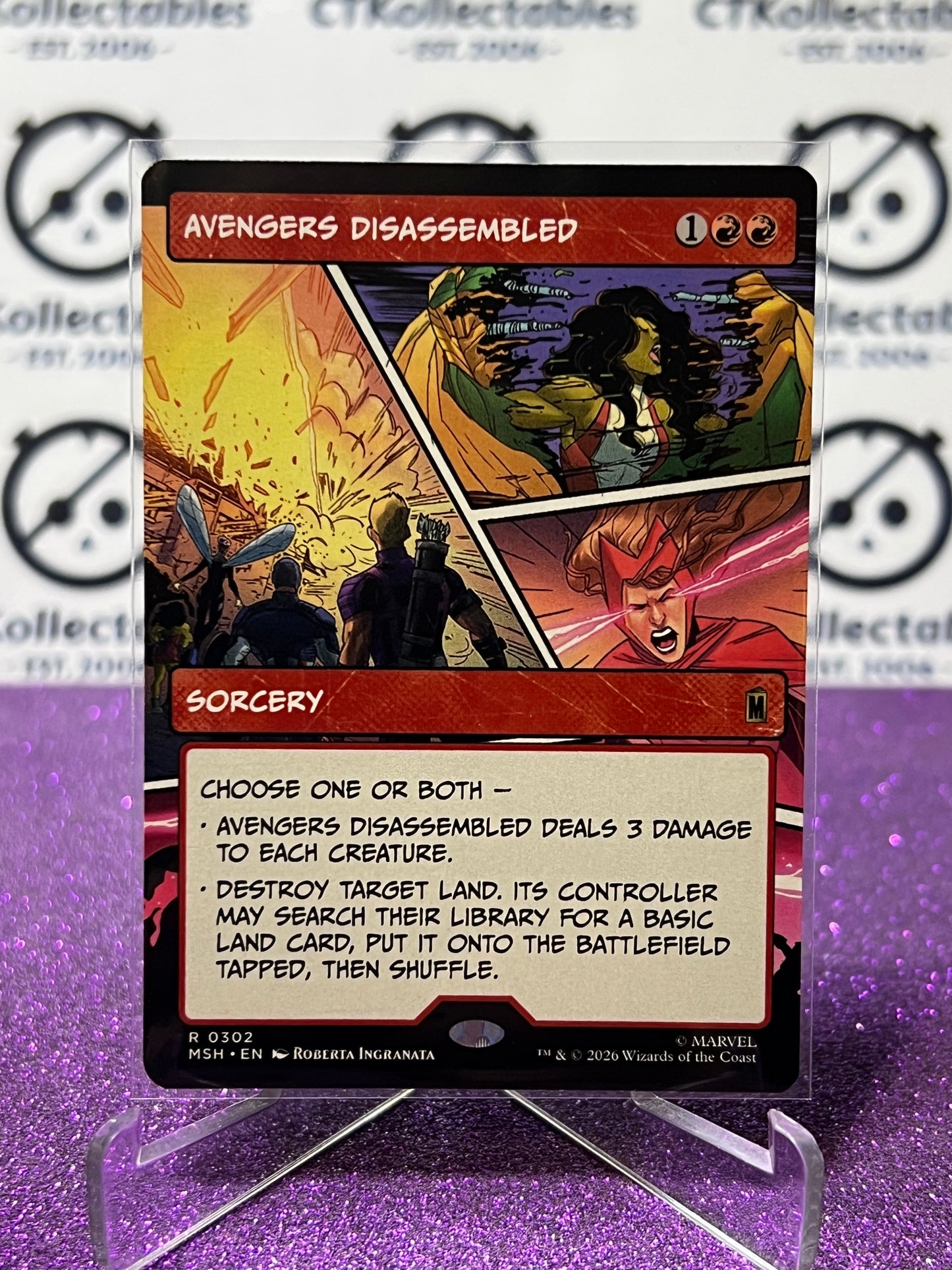 2026 MAGIC THE GATHERING / MARVEL SUPER HEROES AVENGERS DISASSEMBLED # R 0302 BORDERLESS NON-FOIL CARD