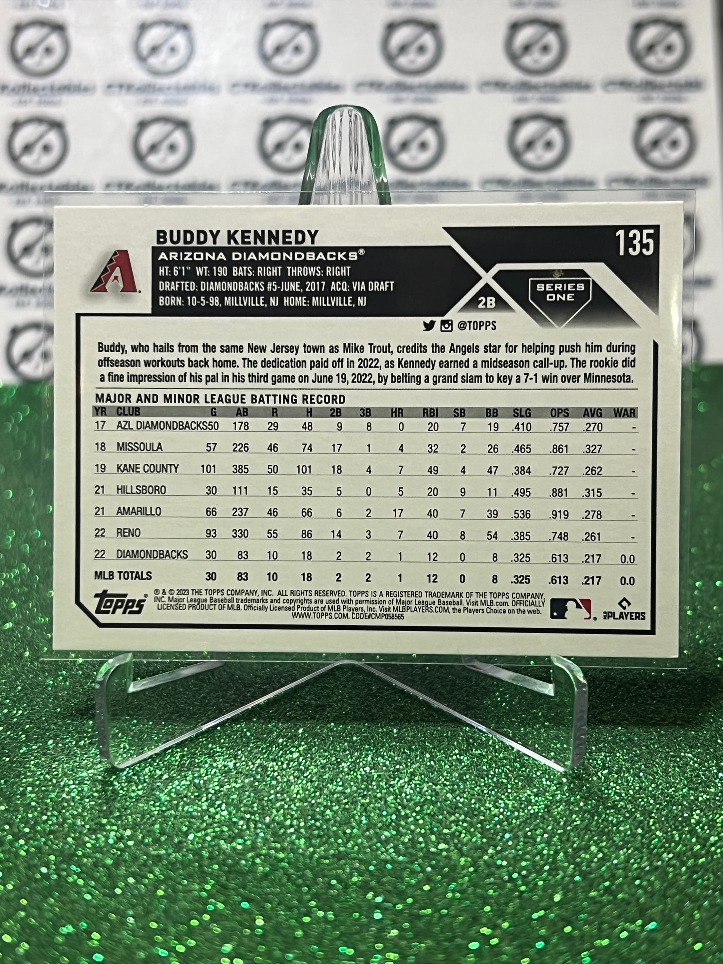 2023 TOPPS BUDDY KENNEDY # 135 ROOKIE ARIZONA DIAMONDBACKS BASEBALL CARD