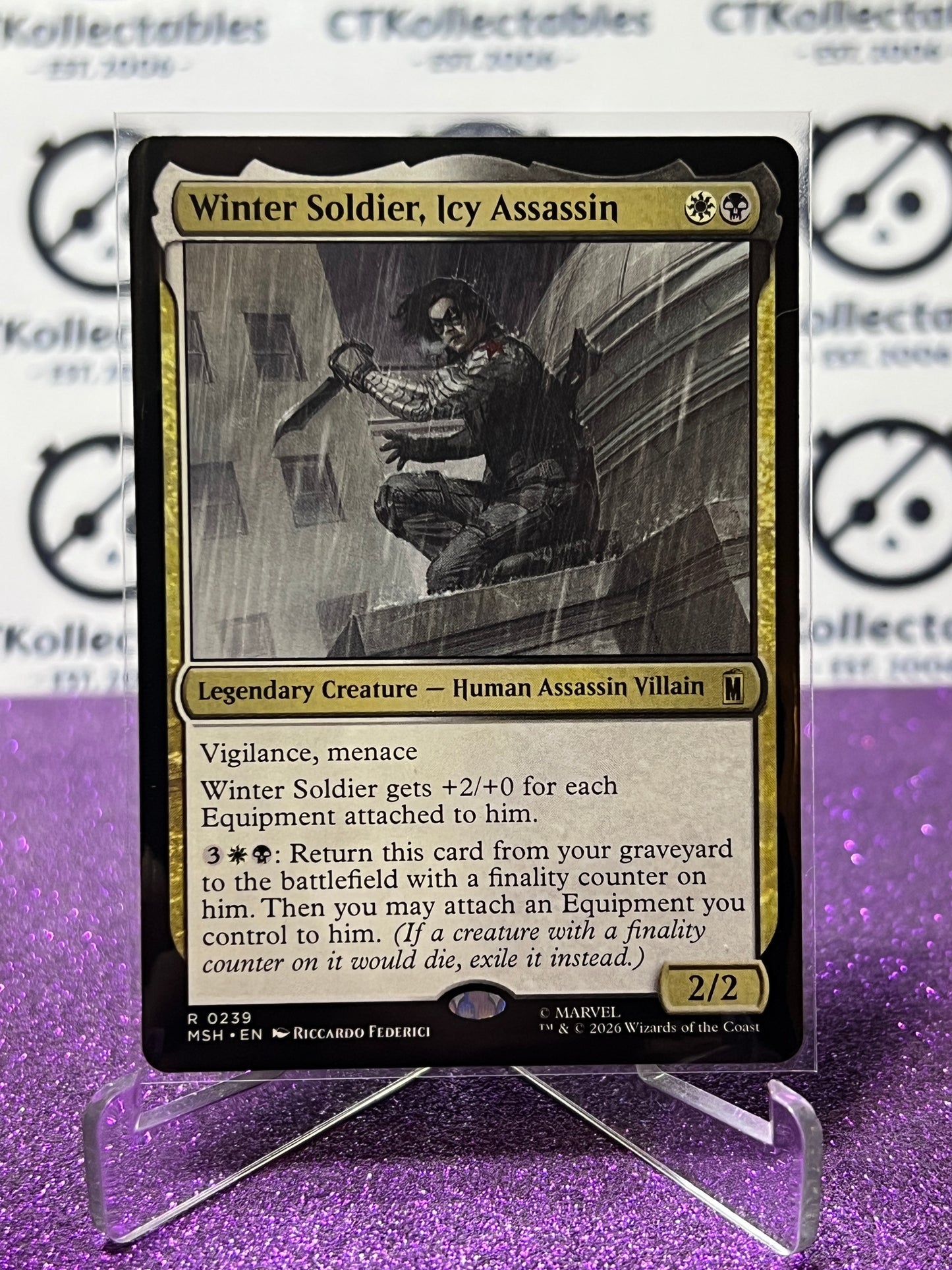 2026 MAGIC THE GATHERING / MARVEL SUPER HEROES WINTER SOLDIER, ICY ASSASSIN # R 0239 NON-FOIL TCG CARD