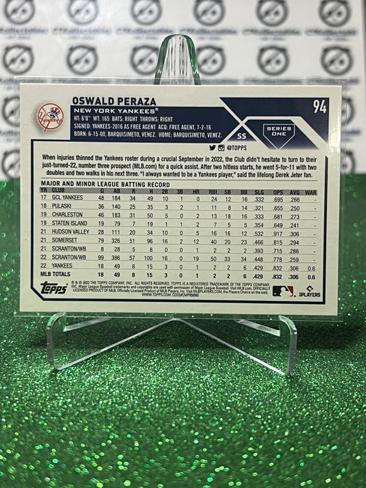 2023 TOPPS OSWALD PERAZA # 94 ROOKIE NEW YORK YANKEES BASEBALL CARD