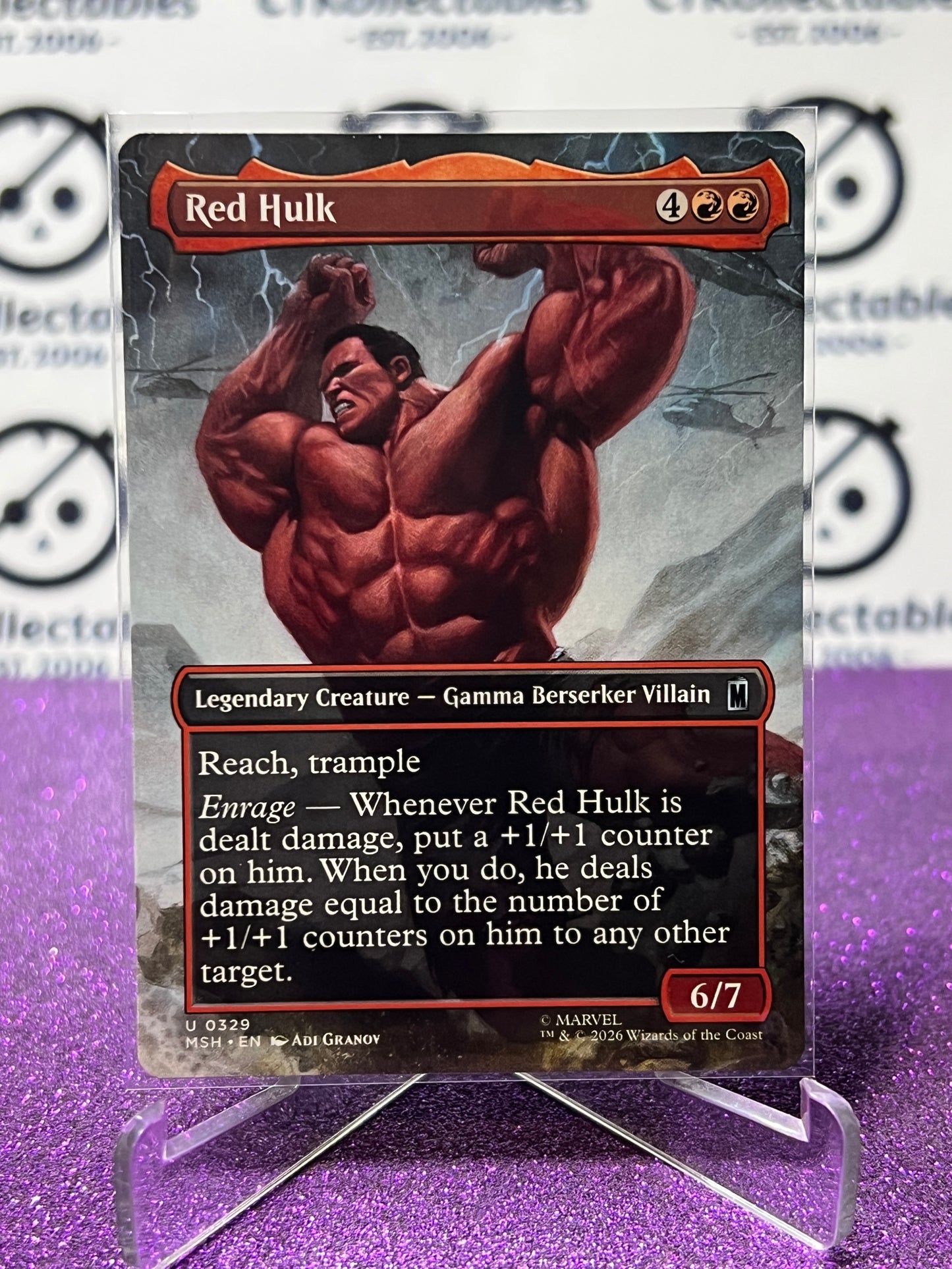 2026 MAGIC THE GATHERING / MARVEL SUPER HEROES RED HULK # U 0329 NON-FOIL NON-BORDER TCG CARD