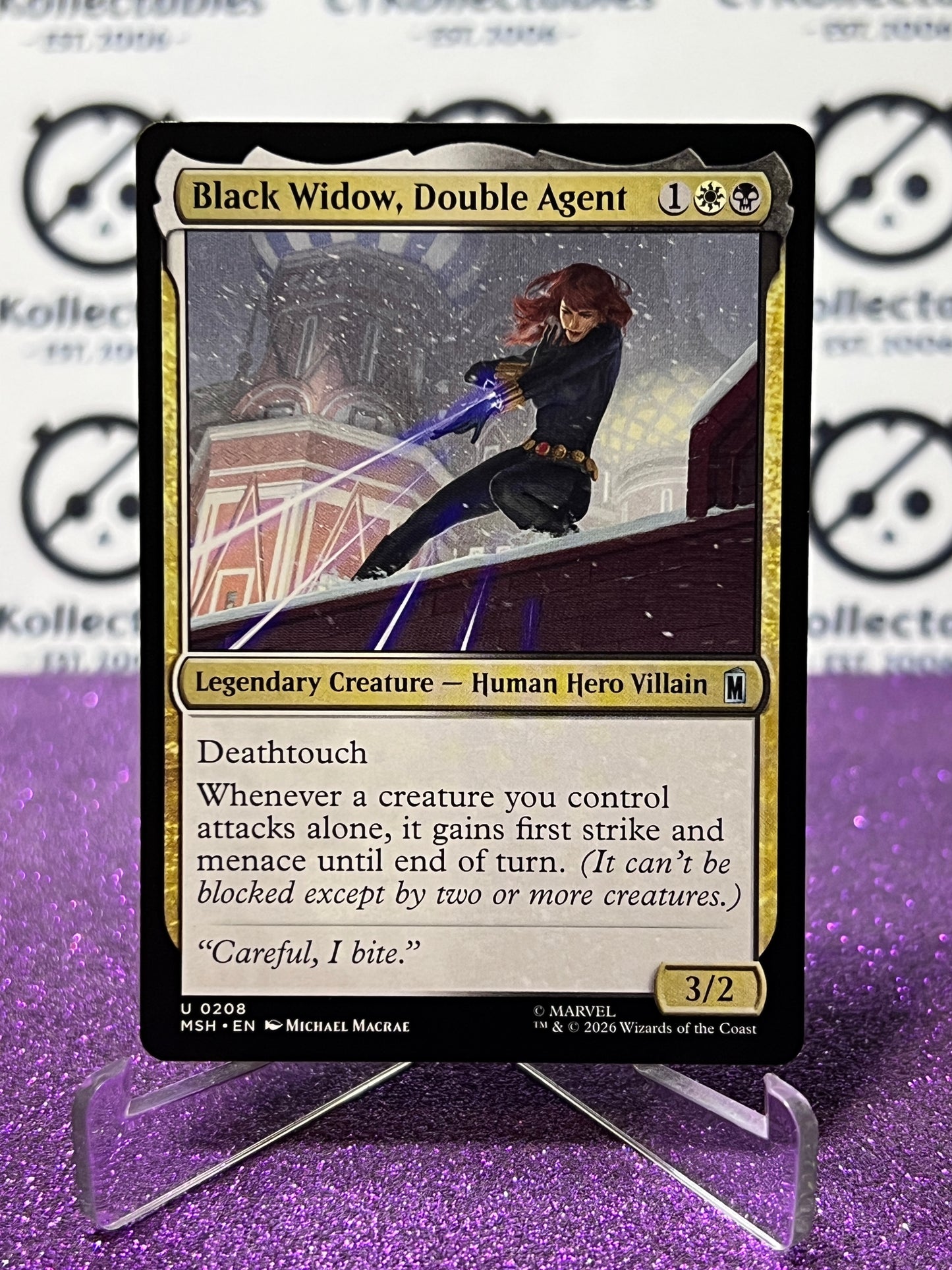2026 MAGIC THE GATHERING / MARVEL SUPER HEROES BLACK WIDOW, DOUBLE AGENT # U 0208 NON-FOIL CARD