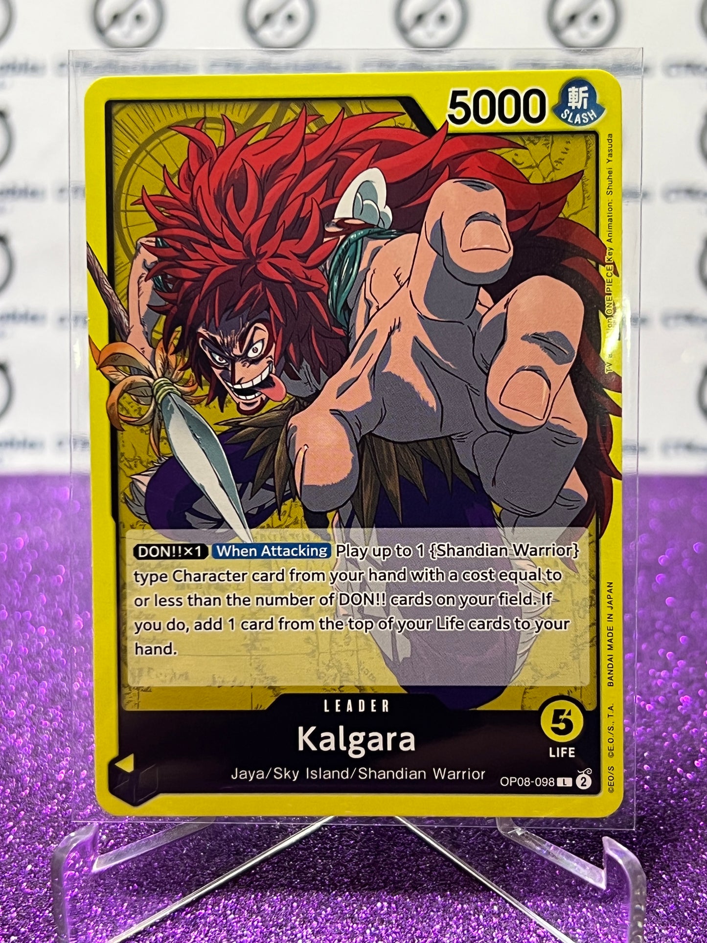 2024 ONE PIECE KALGARA # OP08-098 L TWO LEGENDS LEADER NON-FOIL CARD