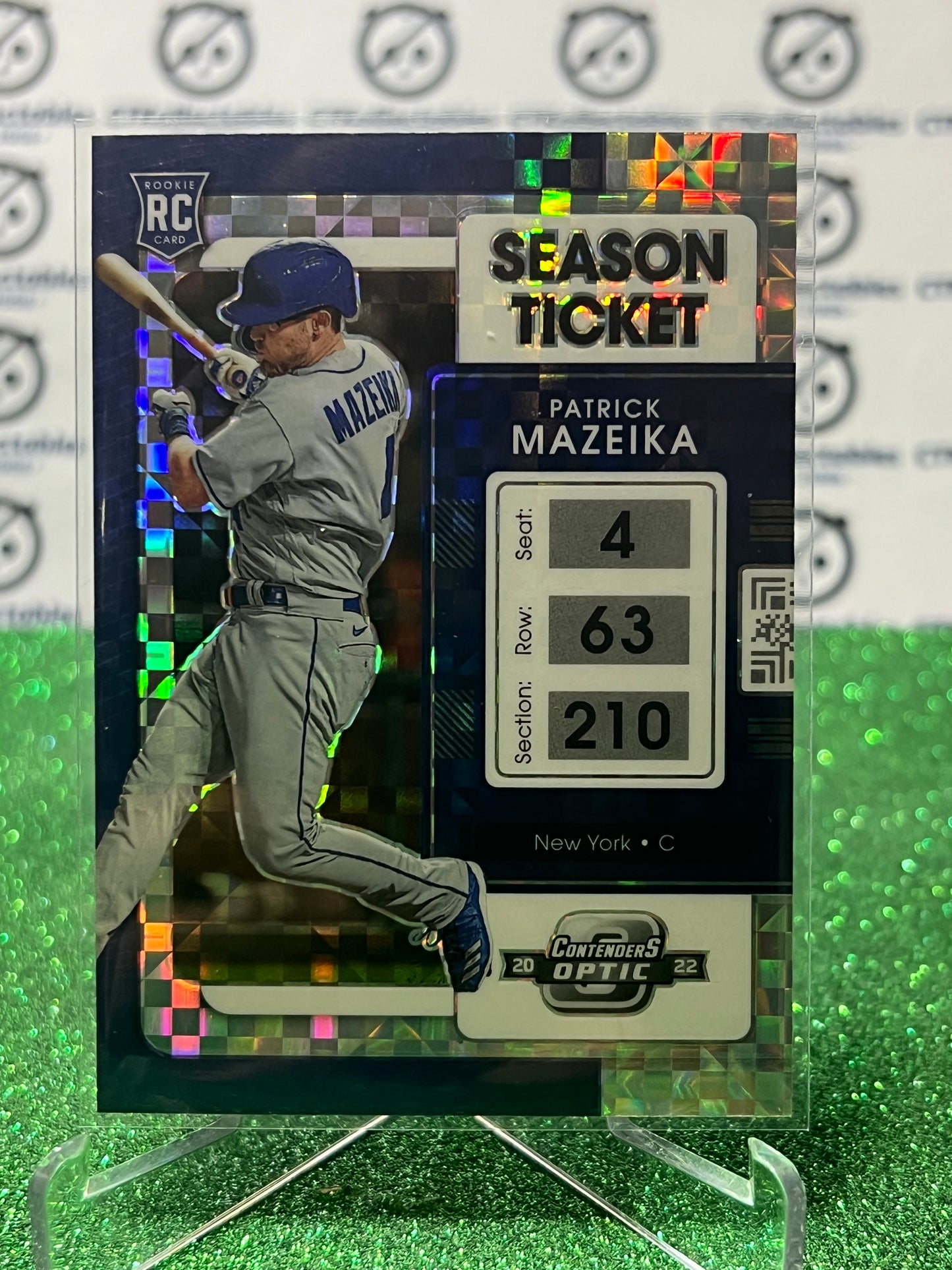 2022 PANINI CHRONICLES CONTENDERS OPTIC PATRICK MAZEIKA # 18 RC PRIZM NEW YORK METS BASEBALL CARD