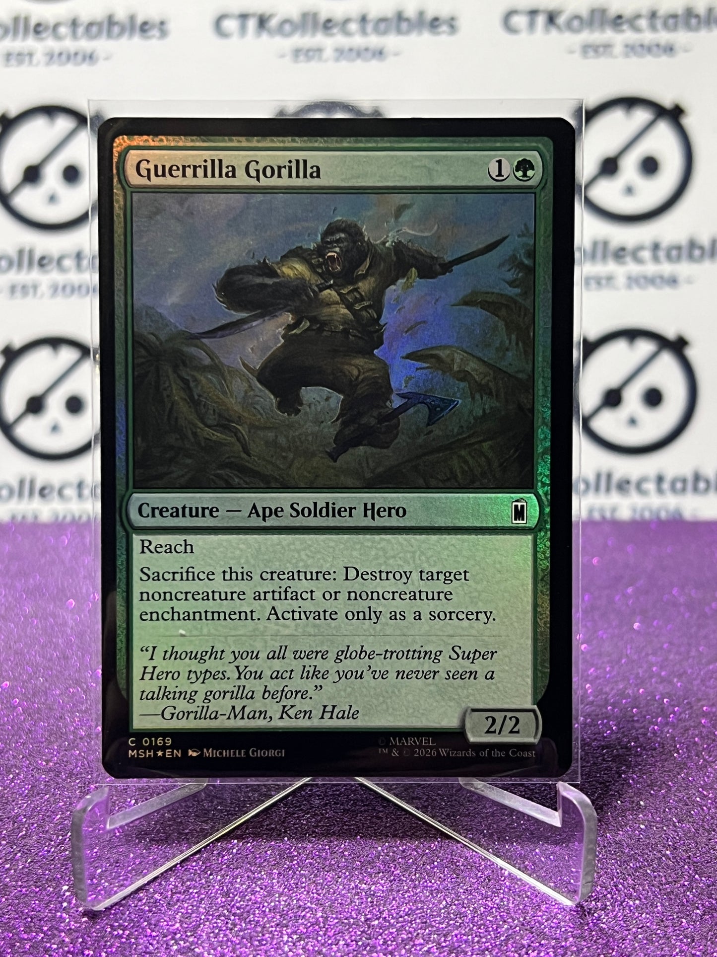 2026 MAGIC THE GATHERING / MARVEL SUPER HEROES GUERRILLA GORILLA # C 0169 FOIL CARD