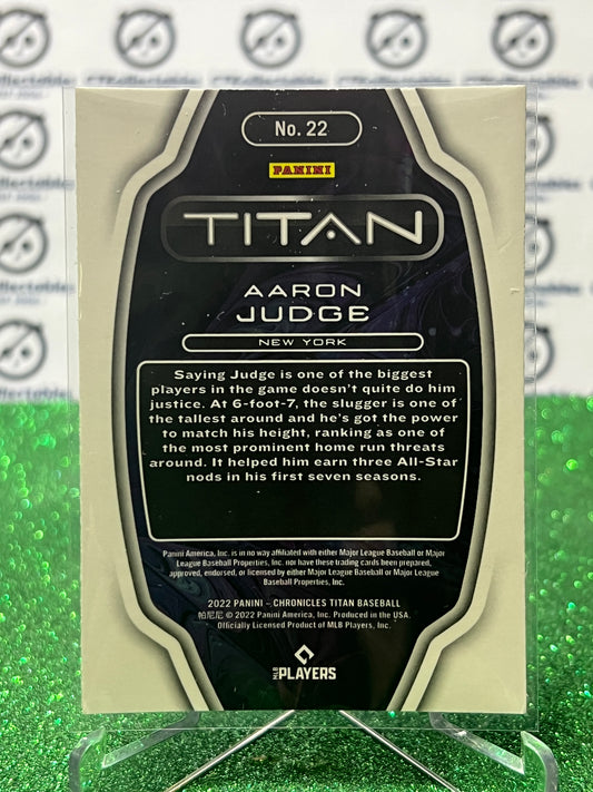 2022 PANINI CHRONICLES TITAN AARON JUDGE # 22 NEW YORK YANKEES BASEBALL CARD