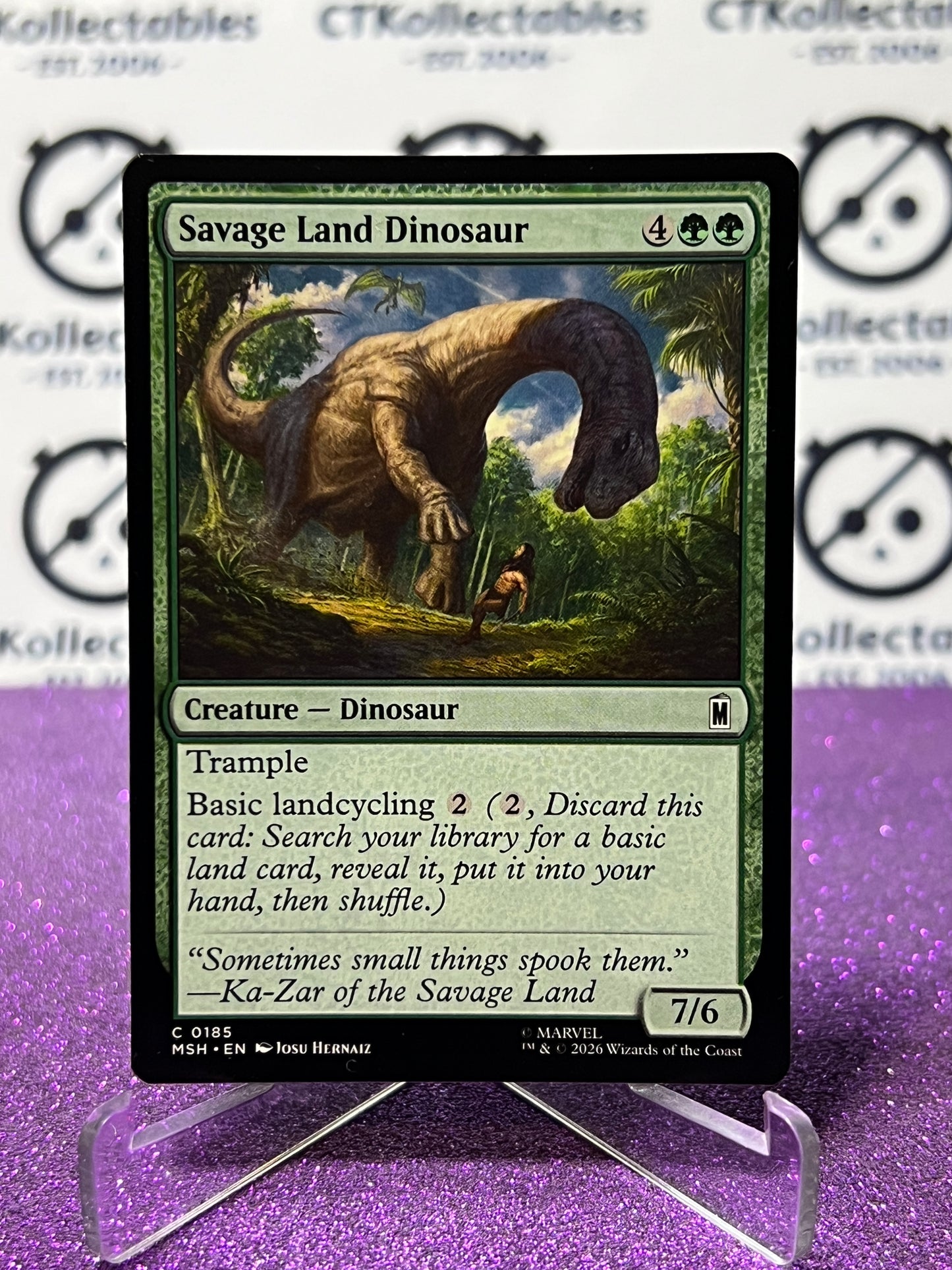 2026 MAGIC THE GATHERING / MARVEL SUPER HEROES SAVAGE LAND DINOSAUR # C 0185 NON-FOIL CARD
