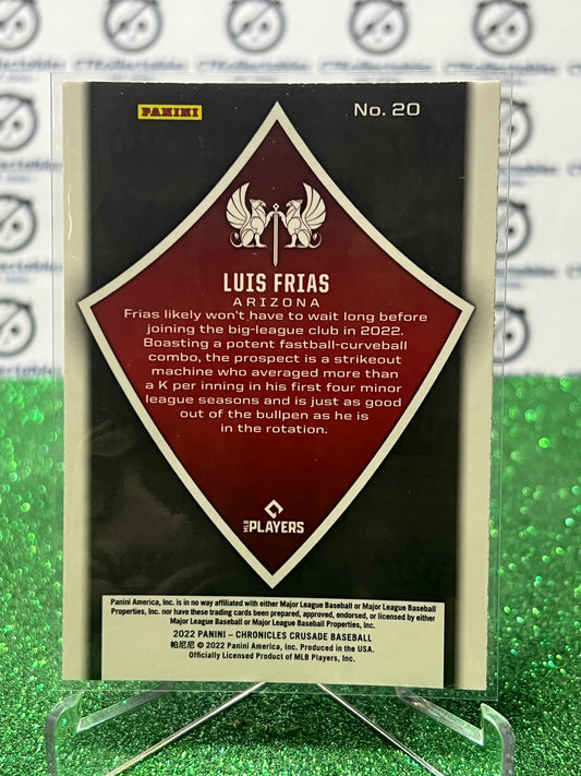 2022 PANINI CHRONICLES CRUSADE LUIS FRIAS # 20 RC ARIZONA DIAMONDBACKS BASEBALL CARD