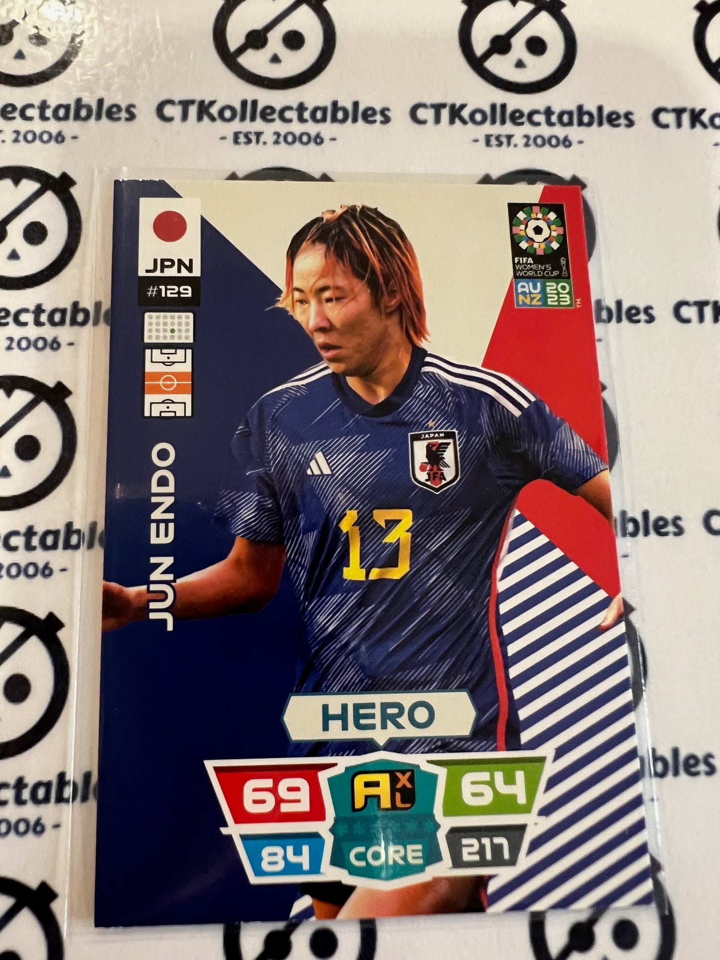 2023 FIFA WWC Adrenalyn Base Card #129 Jun Endo JPN