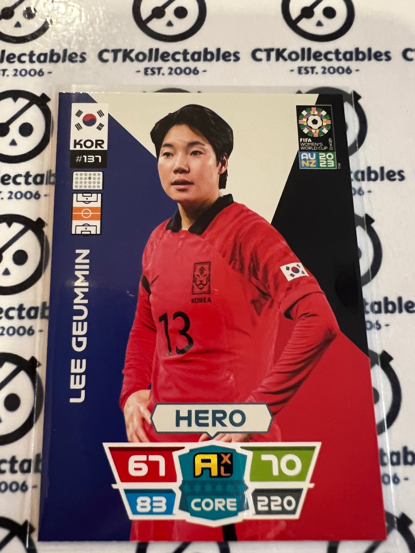 2023 FIFA WWC Adrenalyn Base Card #137 Lee Geummin KOR