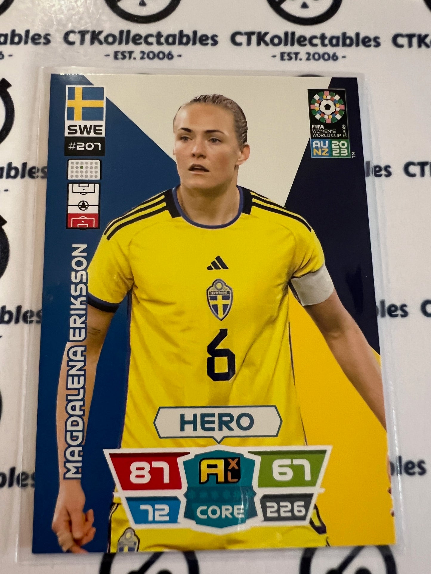 2023 FIFA WWC Adrenalyn Base Card #207 Magdalena Eriksson SWE